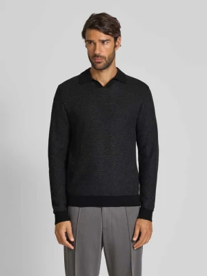 Sweter z dzianiny z prążkowanymi wykończeniami model ‘EASTON’ Jack & Jones Premium