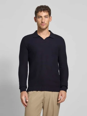 Sweter z dzianiny z prążkowanymi wykończeniami model ‘EASTON’ Jack & Jones Premium