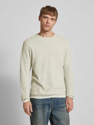 Sweter z dzianiny z prążkowanymi wykończeniami model ‘GEORGE’ jack & jones