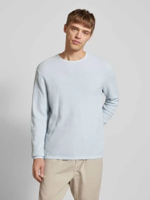 Sweter z dzianiny z prążkowanymi wykończeniami model ‘GEORGE’ jack & jones