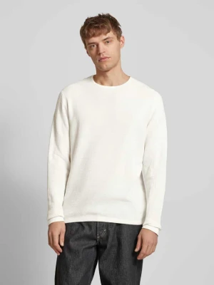 Sweter z dzianiny z prążkowanymi wykończeniami model ‘GEORGE’ jack & jones