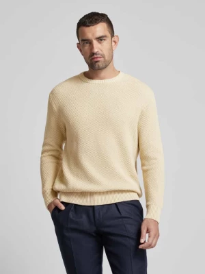 Sweter z dzianiny z prążkowanymi wykończeniami model ‘HENNY’ Selected Homme