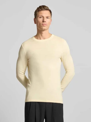 Sweter z dzianiny z prążkowanymi wykończeniami model ‘Irmino’ drykorn