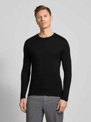 Sweter z dzianiny z prążkowanymi wykończeniami model ‘Irmino’ drykorn