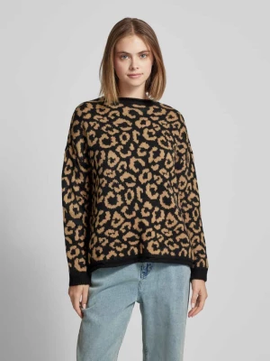 Sweter z dzianiny z prążkowanymi wykończeniami model ‘JADE’ Only