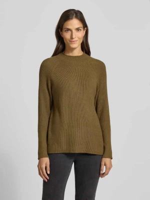 Sweter z dzianiny z prążkowanymi wykończeniami model ‘KANITA’ Soyaconcept