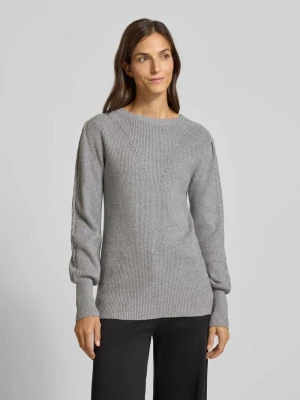 Sweter z dzianiny z prążkowanymi wykończeniami model ‘KANITA’ Soyaconcept