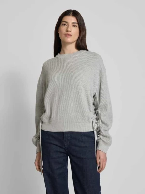 Sweter z dzianiny z prążkowanymi wykończeniami model ‘KEBEDI’ drykorn