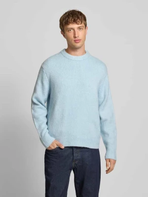 Sweter z dzianiny z prążkowanymi wykończeniami model ‘LIVERPOOL’ jack & jones