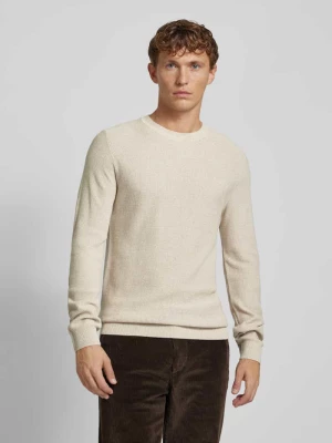 Sweter z dzianiny z prążkowanymi wykończeniami model ‘LUCAS’ Jack & Jones Premium