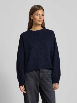 Sweter z dzianiny z prążkowanymi wykończeniami model ‘MALESE’ drykorn