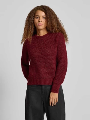 Sweter z dzianiny z prążkowanymi wykończeniami model ‘MILLY’ JJXX