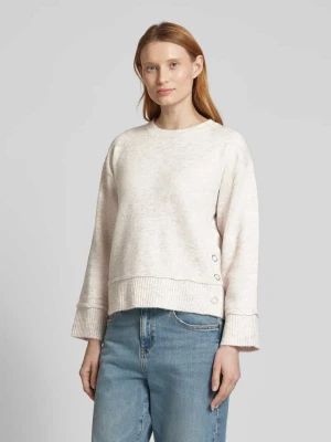 Sweter z dzianiny z prążkowanymi wykończeniami model ‘MULLE’ FREE/QUENT