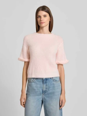 Sweter z dzianiny z prążkowanymi wykończeniami model ‘NENYBAY’ American vintage