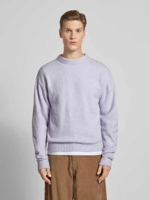 Sweter z dzianiny z prążkowanymi wykończeniami model ‘OLLIE’ jack & jones