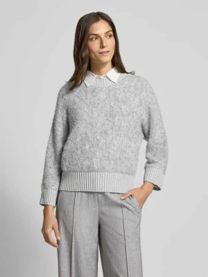 Sweter z dzianiny z prążkowanymi wykończeniami model ‘Pennan’ Opus