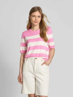 Sweter z dzianiny z prążkowanymi wykończeniami model ‘Pixie’ FREE/QUENT