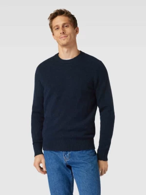 Sweter z dzianiny z prążkowanymi wykończeniami model ‘RAI’ Selected Homme