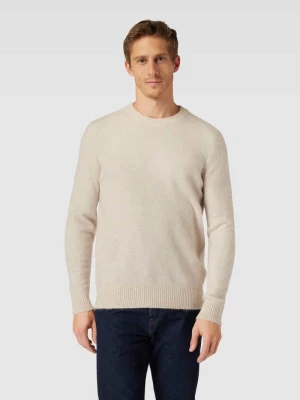 Sweter z dzianiny z prążkowanymi wykończeniami model ‘RAI’ Selected Homme
