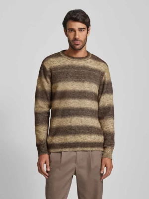Sweter z dzianiny z prążkowanymi wykończeniami model ‘RAI’ Selected Homme