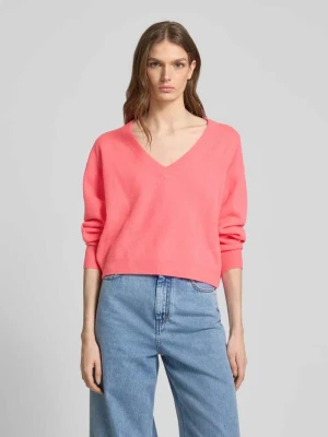 Sweter z dzianiny z prążkowanymi wykończeniami model ‘RAXOW’ American vintage