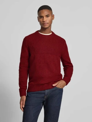 Sweter z dzianiny z prążkowanymi wykończeniami model ‘RICK’ BRAX