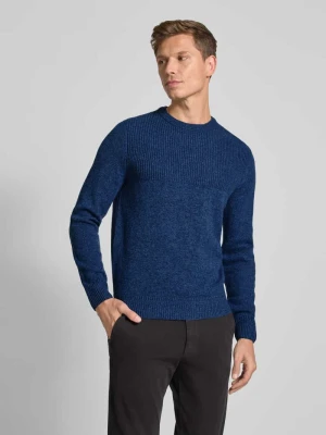 Sweter z dzianiny z prążkowanymi wykończeniami model ‘RICK’ BRAX