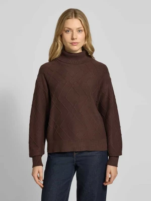 Sweter z dzianiny z prążkowanymi wykończeniami model ‘Saturn’ FREE/QUENT