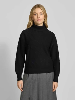Sweter z dzianiny z prążkowanymi wykończeniami model ‘Saturn’ FREE/QUENT