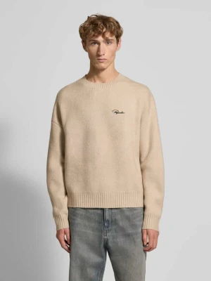 Sweter z dzianiny z prążkowanymi wykończeniami model ‘Signar’ Pegador