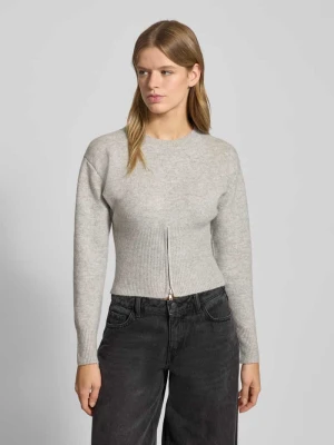 Sweter z dzianiny z prążkowanymi wykończeniami model ‘SLOAN’ Noisy May