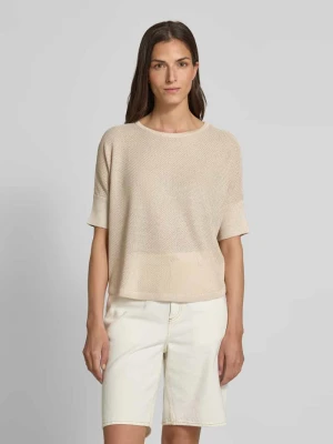 Sweter z dzianiny z prążkowanymi wykończeniami model ‘Telanor’ someday