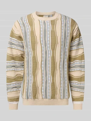 Sweter z dzianiny z prążkowanymi wykończeniami model ‘TETON’ Redefined Rebel