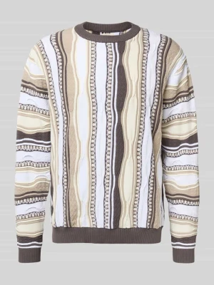 Sweter z dzianiny z prążkowanymi wykończeniami model ‘TETON’ Redefined Rebel