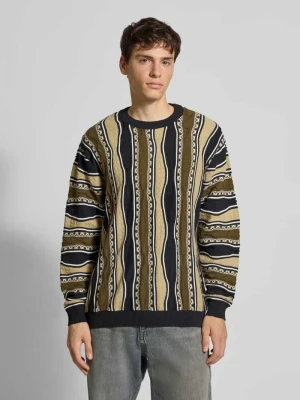 Sweter z dzianiny z prążkowanymi wykończeniami model ‘TETON’ Redefined Rebel