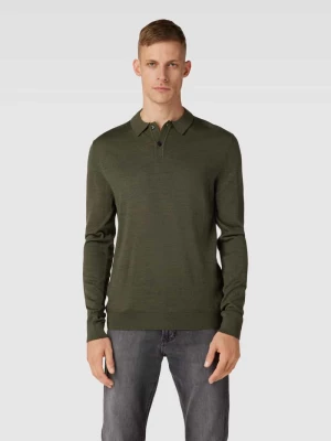 Sweter z dzianiny z prążkowanymi wykończeniami model ‘TOWN MERINO’ Selected Homme