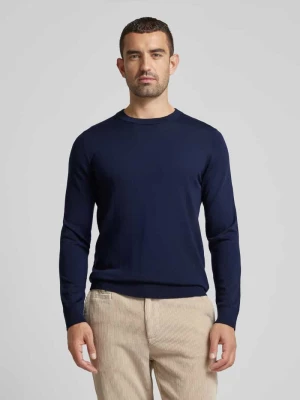 Zdjęcie produktu Sweter z dzianiny z wełny merino z prążkowanymi wykończeniami model ‘TRAY’ Selected Homme
