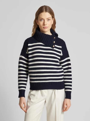 Sweter z dzianiny z prążkowanymi wykończeniami model ‘VARNEE’ Lauren Ralph Lauren