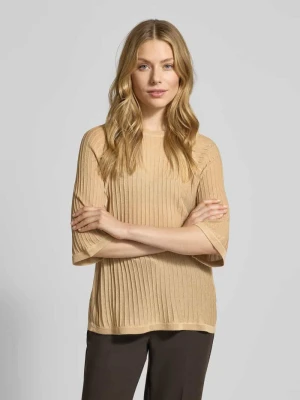 Sweter z dzianiny z prążkowanymi wykończeniami model ‘VIOLETTA’ Soyaconcept