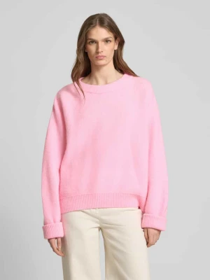 Sweter z dzianiny z prążkowanymi wykończeniami model ‘VITOW’ American vintage