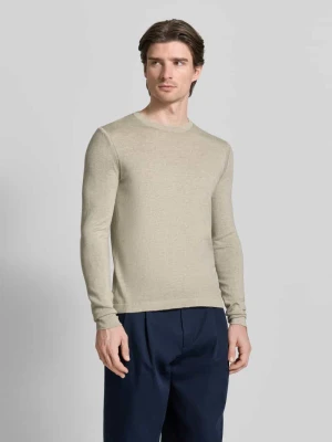 Sweter z dzianiny z prążkowanymi wykończeniami model ‘WALLIE’ CINQUE