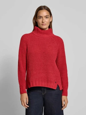 Sweter z dzianiny z prążkowanymi wykończeniami monari