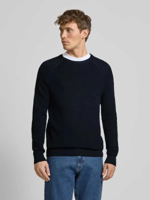 Sweter z dzianiny z prążkowanymi wykończeniami OLYMP Level Five