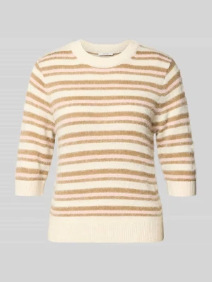 Sweter z dzianiny z prążkowanymi wykończeniami Opus