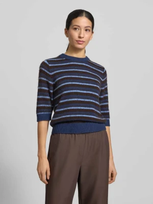 Sweter z dzianiny z prążkowanymi wykończeniami Opus