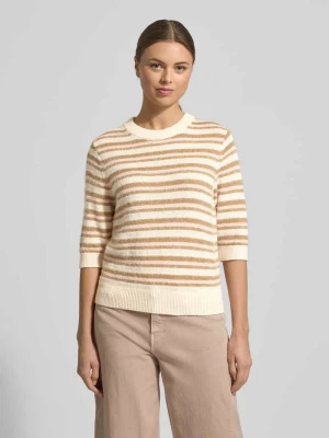 Sweter z dzianiny z prążkowanymi wykończeniami Opus