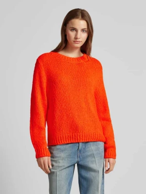 Sweter z dzianiny z prążkowanymi wykończeniami Oui