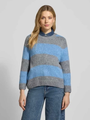 Sweter z dzianiny z prążkowanymi wykończeniami Oui