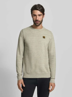Sweter z dzianiny z prążkowanymi wykończeniami PME Legend