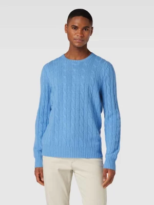 Sweter z dzianiny z prążkowanymi wykończeniami Polo Ralph Lauren